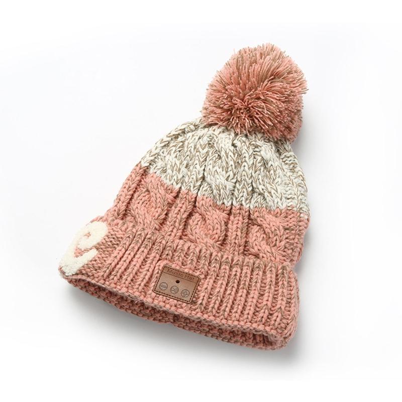 

Stereo Call Knitted Velvet Winter Warm Wireless Bluetooth Headset Cap Music Hat, 9ff501757-r