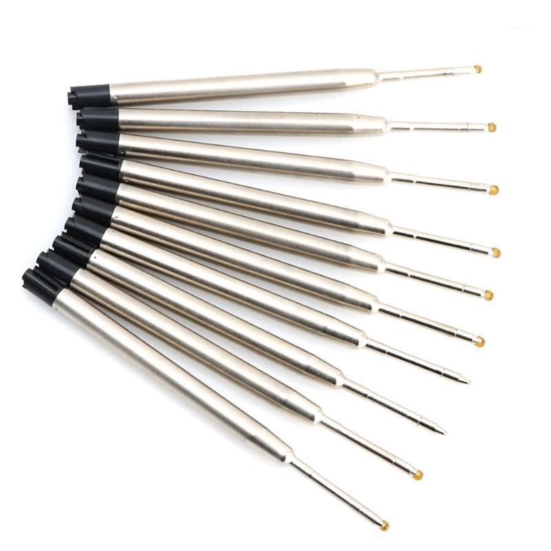 

10pcs Universal Standard Style Blue Ink 1MM Medium Nib Ball Point Pen Refills DXAB1