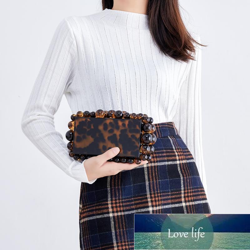

Evening Bags Women Clear Acrylic Box Clutch For Wedding Party Luxury Gold Foil Beads Purses And Handbags Designer High Quality Fac255g, Clear gold
