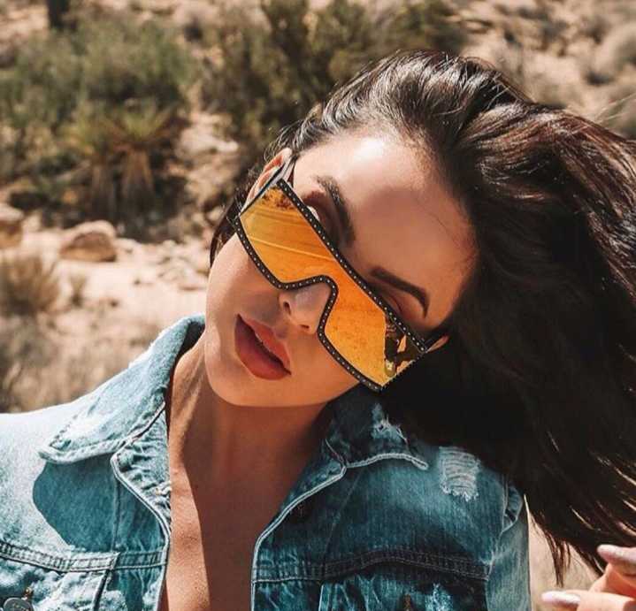 

Cool pull big frame sunglasses for men and women in one goggles sunglasses fashion UV light protection ladies glasses