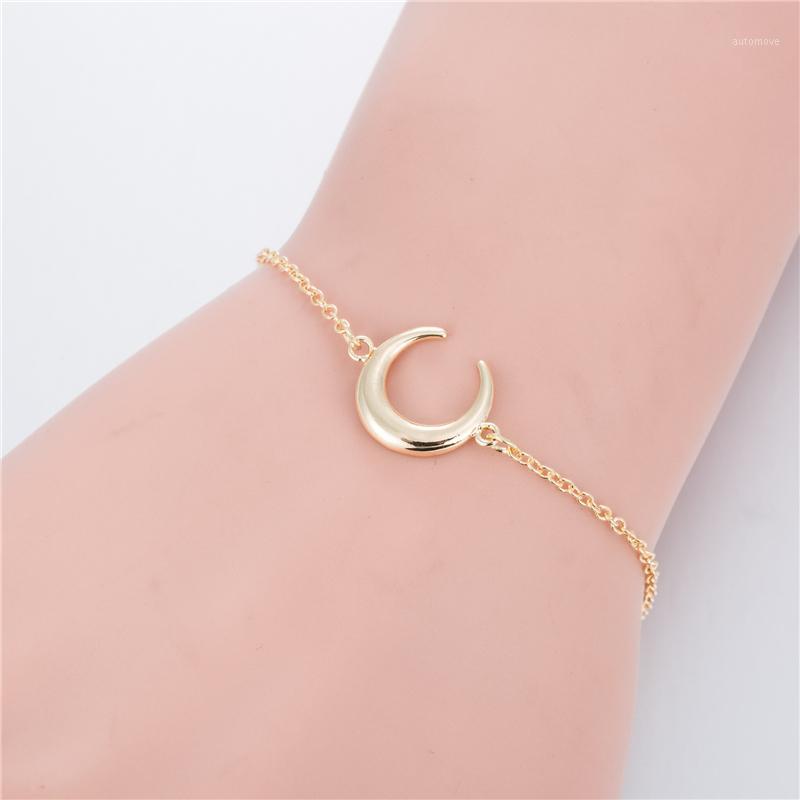 

Cubic Zirconia Moon Bracelet Crescent Moon Bracelet Horn for Women Half Necklace1