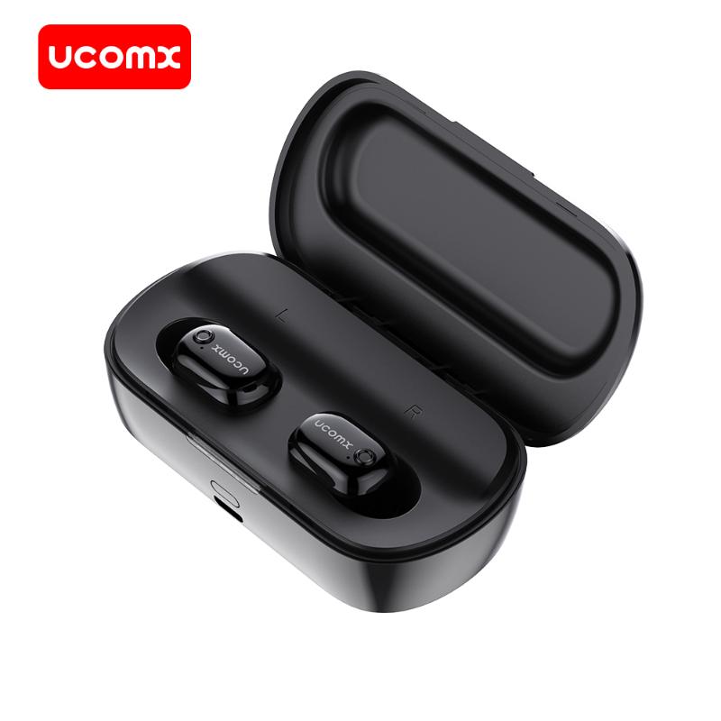 

UCOMX U6H Pro Bluetooth Earbuds with Charging Case True Wireless In-Ear Earphones Built-in Mic Earpieces for, Black