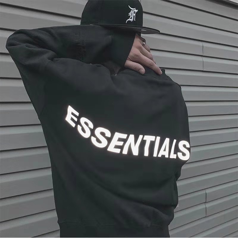 

Mens Womens Hoodies Essentials Reflective Long Sleeve Fleece Hoodie Fashion Solid mens hoodie mens designers hoodies sweatshirts