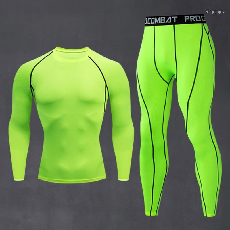 

2021 New Running Suit Men' Fitness Jogging Leggings Sets Long Sleeve T-Shirt Trousers Sportswear Male Daily Sport Clothing1, Beige