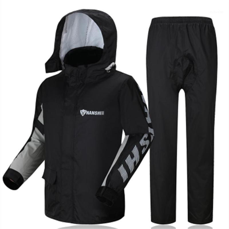 

Mens Rain Coats Men Raincoat Waterproof Bicycle Adults Windbreaker Camping Abrigos Hombre Suit Rain Gear Rain-proof Pants 6YY521, Blue
