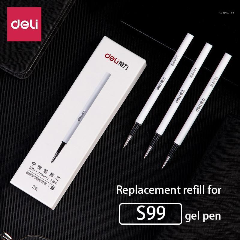 

Deli Rotating Gel Refill Black 0.5mm Rotating Gel Refill Adapted to S99 Signature Pen Water Pen Special 3pcs/box1