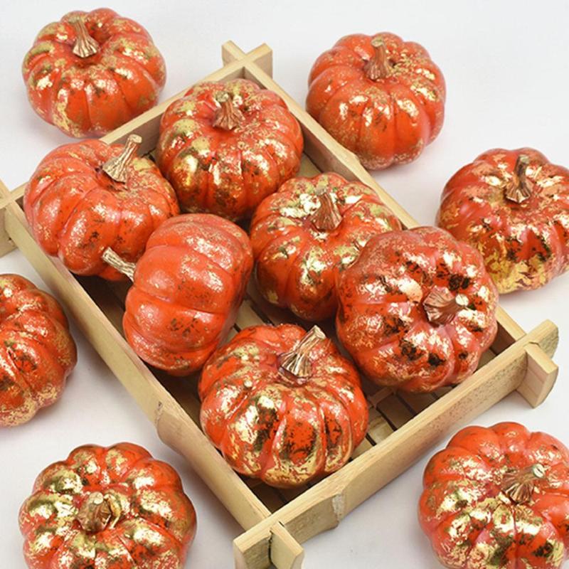 

Artificial Small Foam Pumpkins Vegetables Models Realistic For Halloween Autumn Harvest Thanksgiving Home Party Decorations, C4