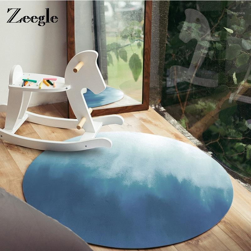 

Zeegle Nordic Series Round Carpets For Living Room Computer Chair Area Rug Children Play Floor Mat Home Decor Rugs And Carpets1, Oxbo-4