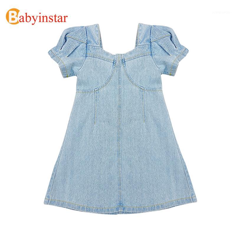 

Babyinstar Kids Dresses for Girls Summer Clothing Kids Costume Denim Princess Dress Toddler Girl Christmas Dresses Fashion Style1, Blue