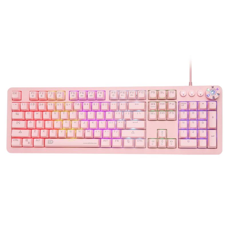 

IK619 Mechanical Keyboard, Volume Control ,LED Backlit USB wired 104 keys Full-Size Gaming Keyboard For Gamer Office Home PC