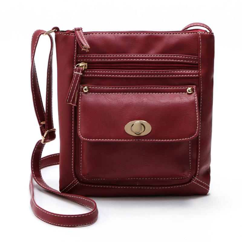 

Bag For Women Small Zipper Handbags Elegant Artificial Leather Crossbody Men Shoulder Bag France Style Commute Messengers Bags40, Red