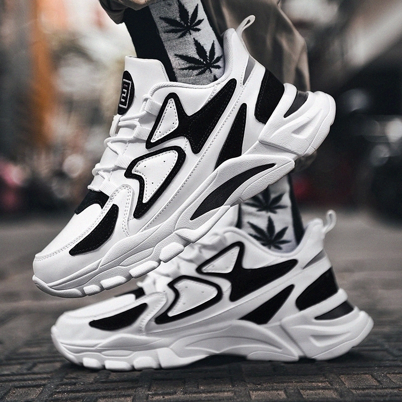 

YWYGMZ 2021 New Style Thick Bottom Men Vulcanize Shoes White Sneakers Outdoor Sport Shoes Man Training Walking Jogging Shoes #VZ8o