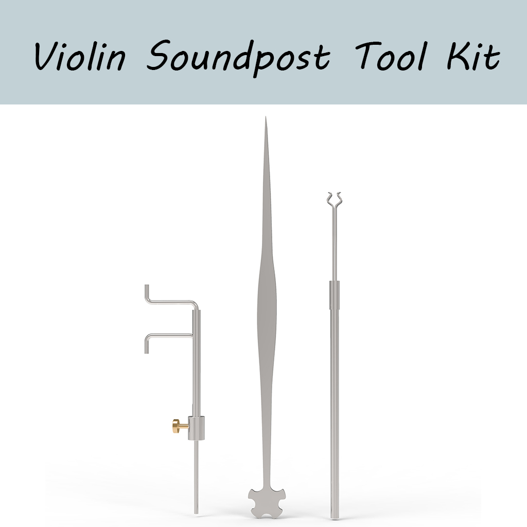 NAOMI Viola & Violin Luthier Tools Set Soundpost Measurer & Retriever Clamp & Setter-image-597246234