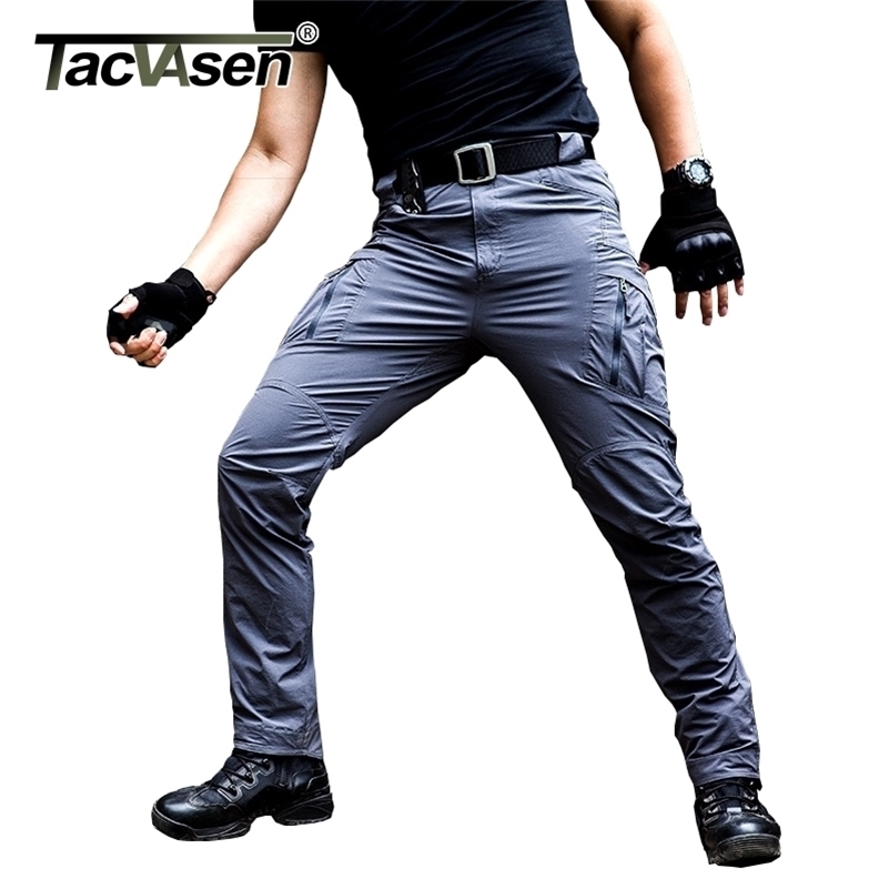 

TACVASEN Men Tactical Waterproof Men's Cargo Summer Quick Dry Army Military Combat Trousers Outdoor Hike Pants 201110, Navy