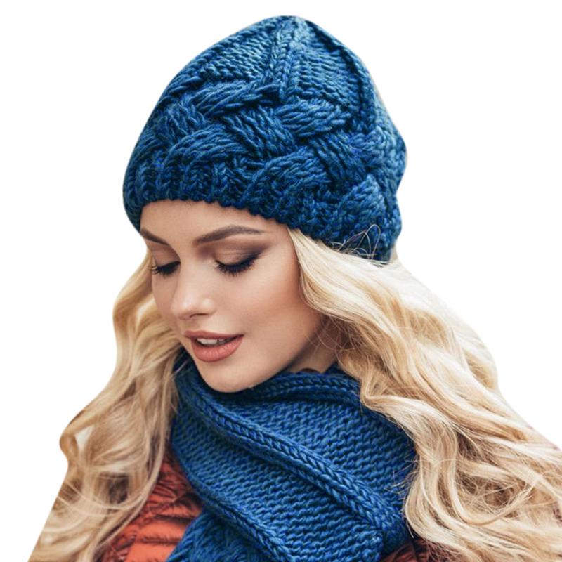 

Fashion Female Cap 2020 Womens Winter Warm Teddy Knitted Slouch Beanie Caps Skateboard Winter Hats for Women, White