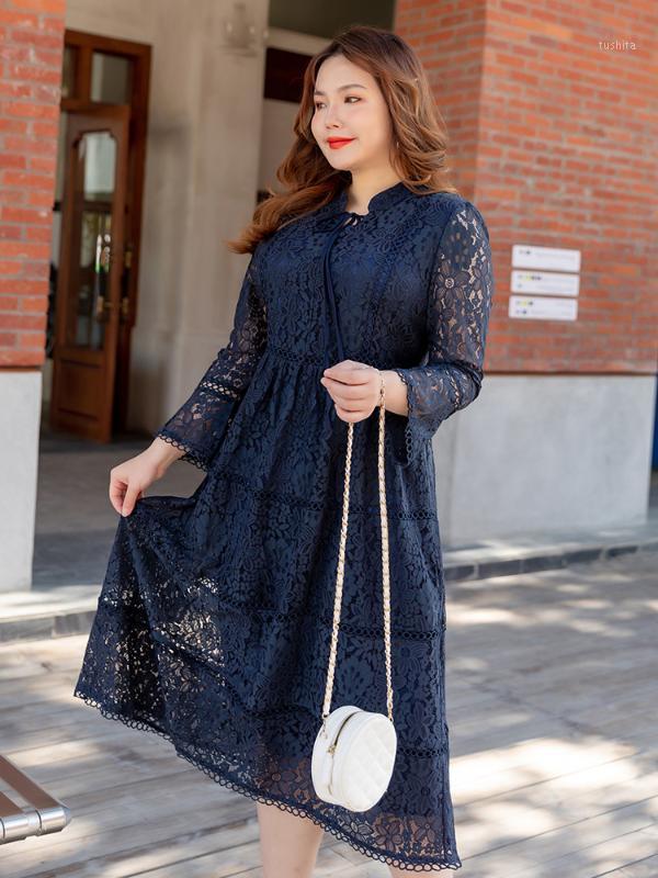 

Big size 5XL dress for Fat MM 2020 Women Spring Dress Loose design solid plus size dresses women clothing vestidos1, Green