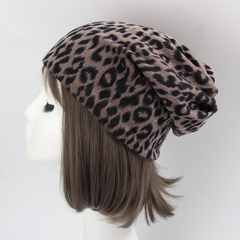 

Beanie/Skull Caps Top Fashion Women Hat Striped Female Beanies Skullies Casual Leopard Scarf Cap Three Used Autumn Spring Warm Hats SA409, 22