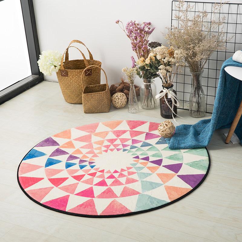

Europe Creative Round Carpet Carpet For Living Room Computer Chair Floor Mat Kids Tent Area Rug Cloakroom Rugs And Carpets Table