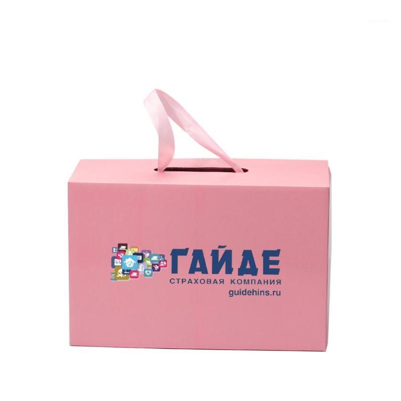 

Pink Box Custom Printing Logo Corrugated Board Shoes Boxes Portable Gift Clothing Packing Box for Christmas Wedding Party1