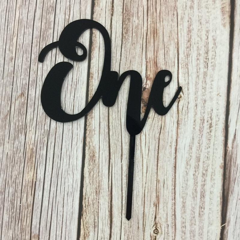 

5pcs one first birthday cake topper and 1st birthday acrylic cake topper