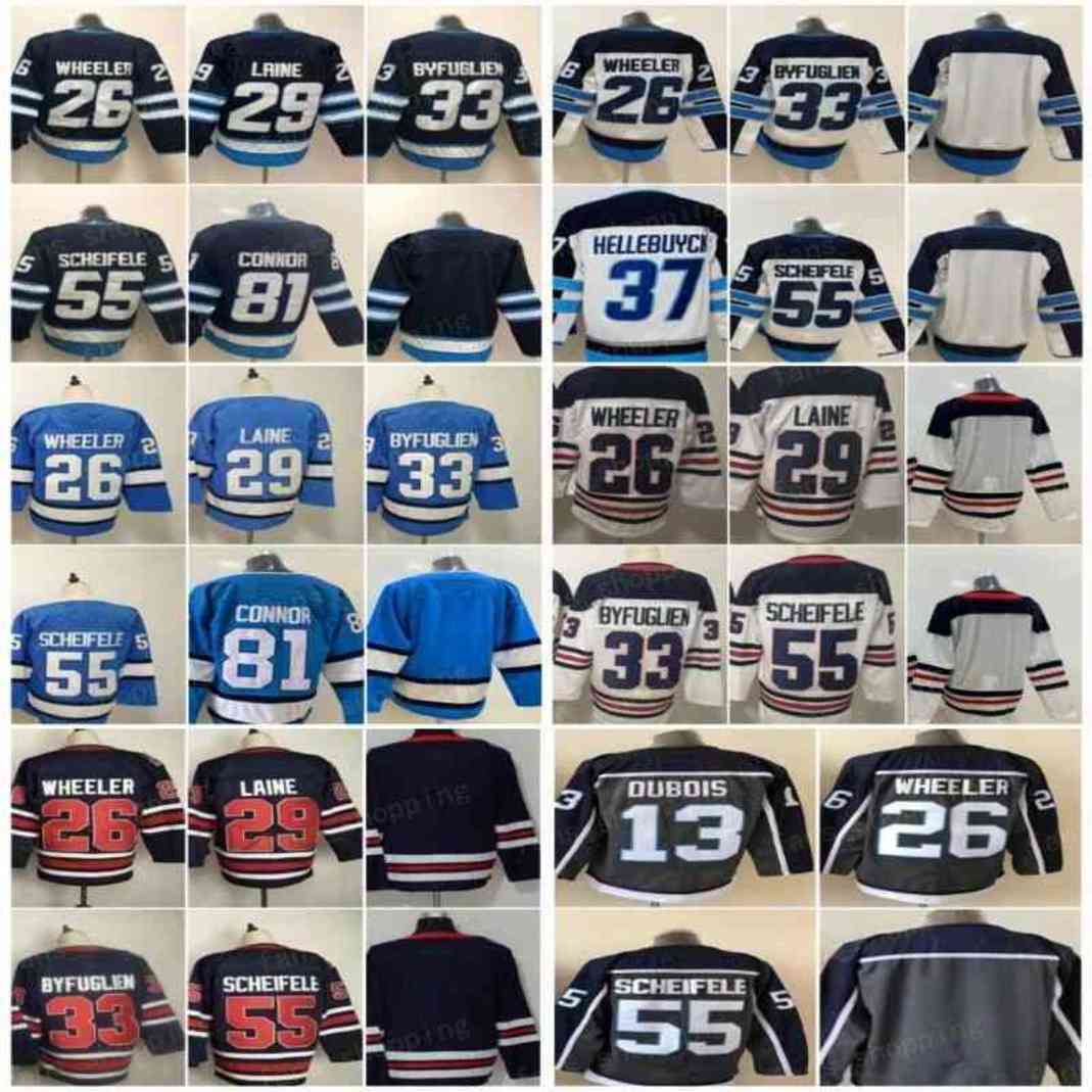 

Hockey Reverse Retro 55 Mark Scheifele Jersey 26 Blake Wheeler 37 Connor Hellebuyck 81 Kyle Connor Pierre-Luc Dubois Dustin Byfuglien Heritage Classic Blue Navy Men