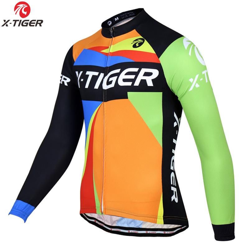

X-Tiger 2020 Long Sleeve Pro Cycling Jersey Autumn Coolmax Mountain Bicycle Cycling Clothing Racing Bike Wear For Men, Cycling jerseys only