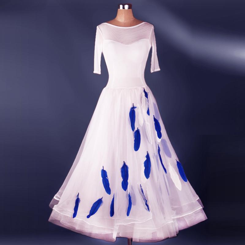 

2021 New Costume Sale Ballroom Dance Skirts Newest Design Woman Modern Waltz Tango Dress/standard Competition Dress M039, See chart