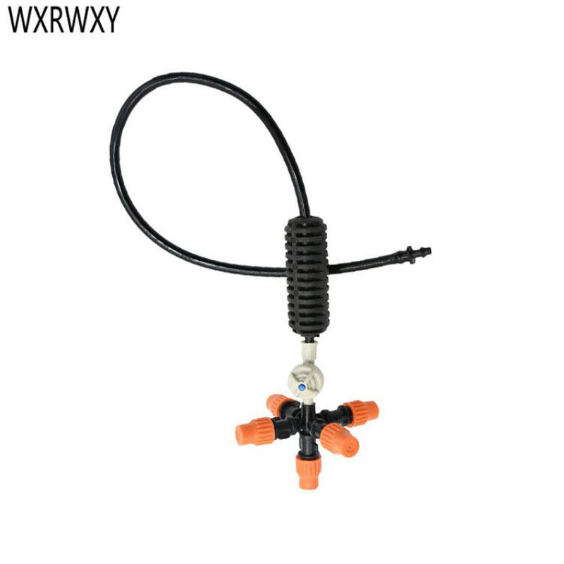 

wxrwxy cross Atomizing nozzle anti drip misting nozzle Garden Sprayer adjustable WATER SPRAY To garden mist cooling system 1set