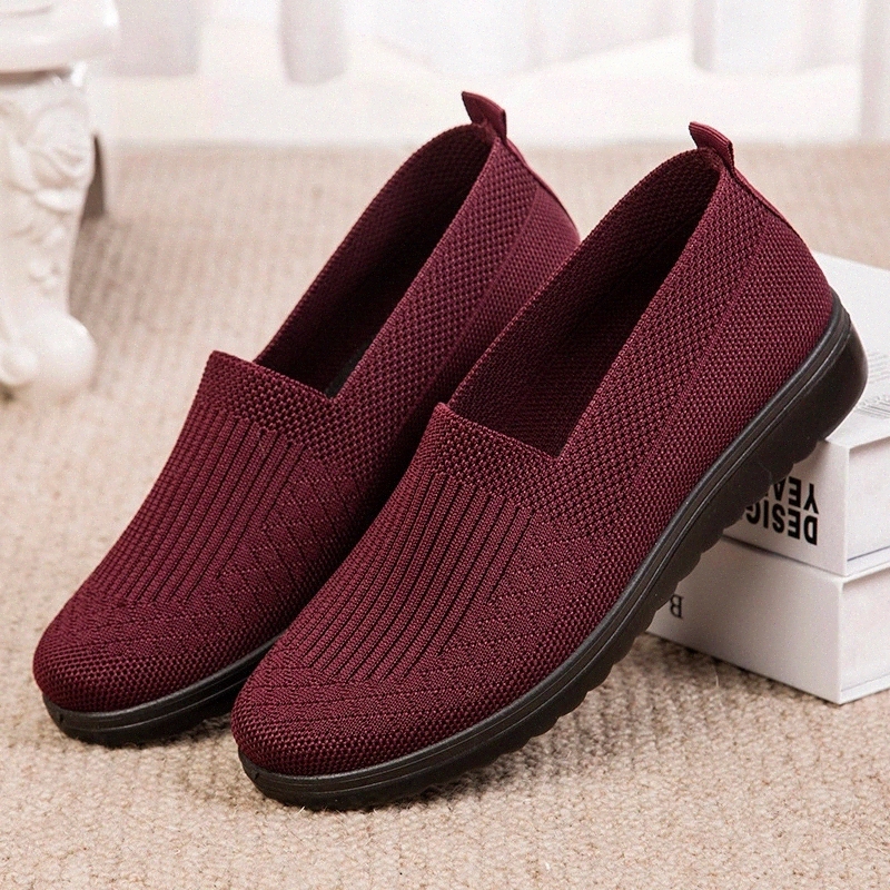 

New Arrival Women Flats Shoes Fashion Breathable Shallow Sneakers Loafers Shoes Slip on Walking Shoes For Female #DC9v