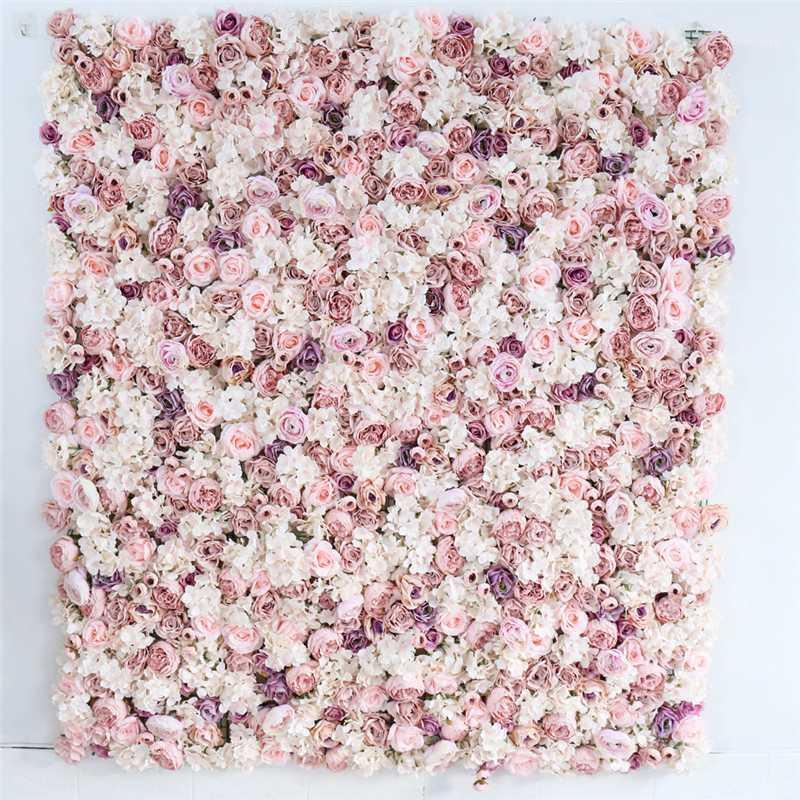 

40*60cm artificial flower wall panel decor backdrop wedding party event birthday scene DIY silk rose flower1, H-95