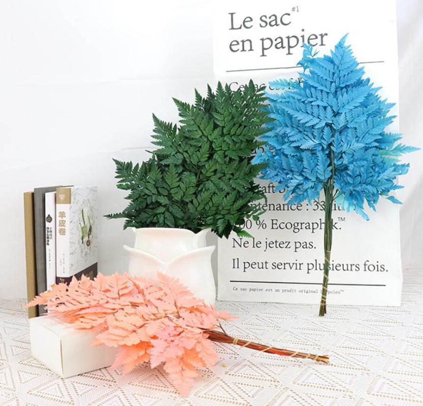 

10pcs 20-30cm Preserved Wormwood Fern Branch For Flower Craft Material Accessory Decoration Flower Arranging DIY1, Color-2