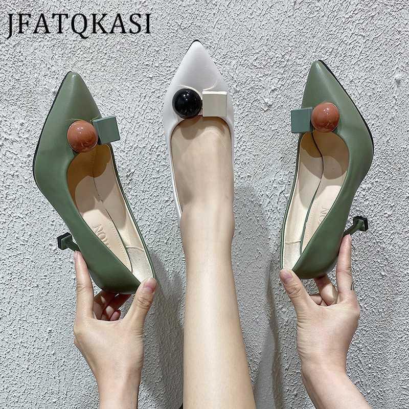 

Women High Heels Summer Single Shoes Pointed Thin Heel Basic Party Woman Pumps Fashion Ladies Work Shoes 2020 New Style1, White shoes