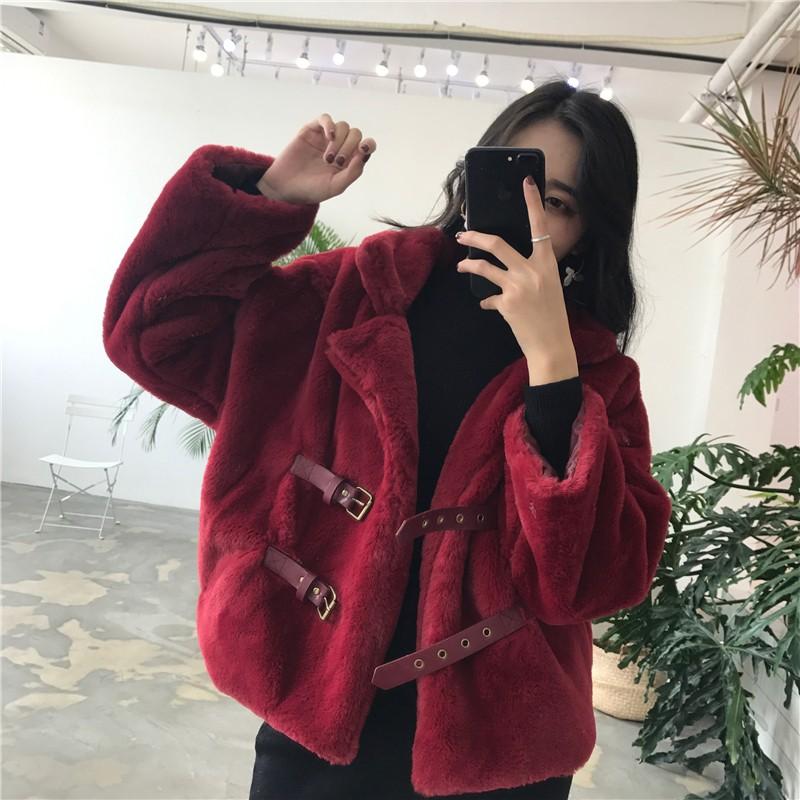 

Warm winter faux fur coat women Fashion streetwear large sizes long coat female 2020 Pink casual autumn outerwear, Green