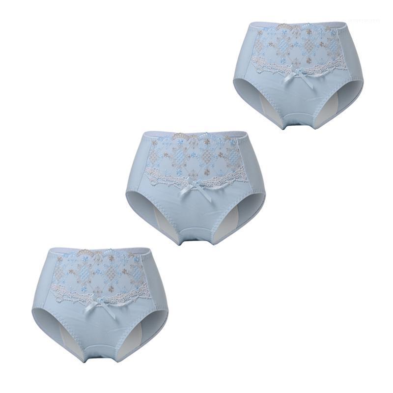 

3 PCS Menstrual Panties Women Sexy Pants Leak Proof Incontinence Underwear Period Proof Cotton Lace Decoration Mid Rise1, Radom colour