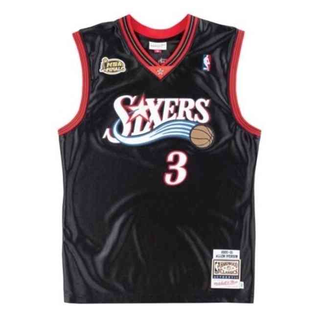 

New Goods Cheap Allen Iverson Mitchell Ness Black Finals Top Jersey Vest Stitched Throwback Basketball Jerseys vest Shirt
