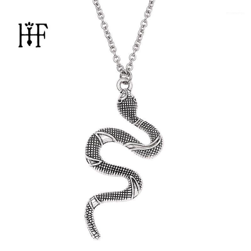 

Hot Vintage Fashion Antique Silver Color Snake Pendant Necklace Punk Jewelry for Men Gift Accessories Bijoux Animal jewelry1