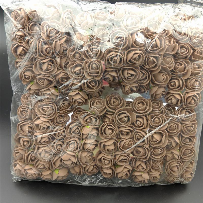 

144 Pcs/ Pack Mini Foam Artificial Rose Flower Bouquet Wedding Decor Craft Supplies MU8669, Purple