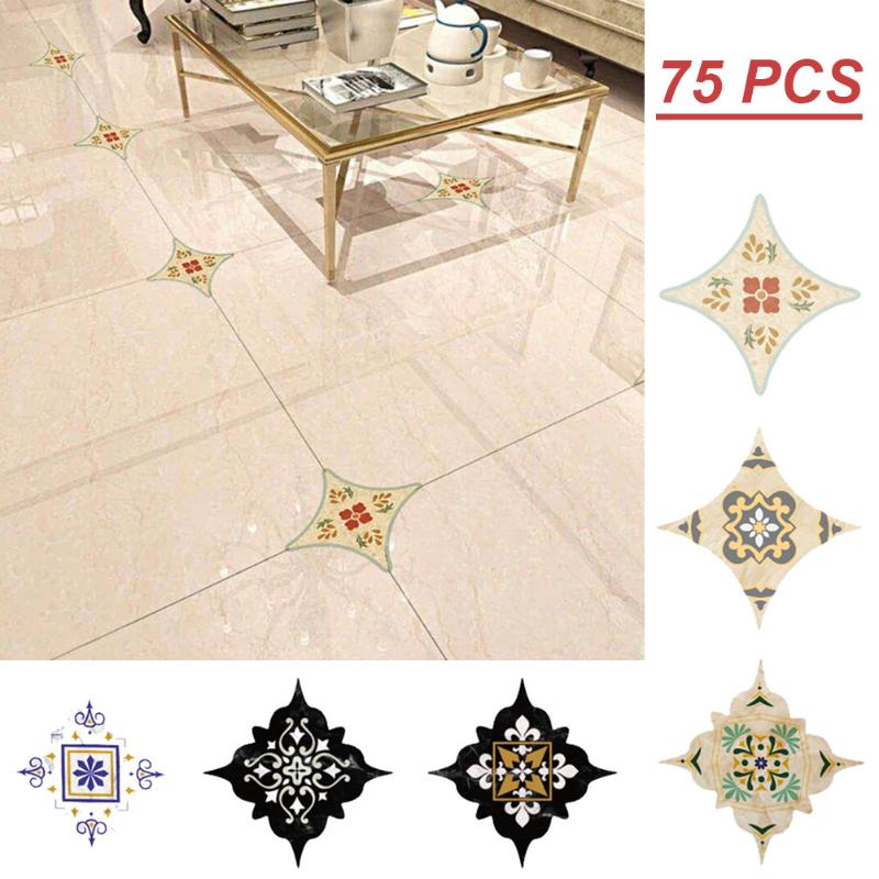 

75Pcs Peel And Stick Tiles(8*8cm) Talavera Removable Stickers For Wall And Floor Corner Stickers Home Decoration Dropshipping