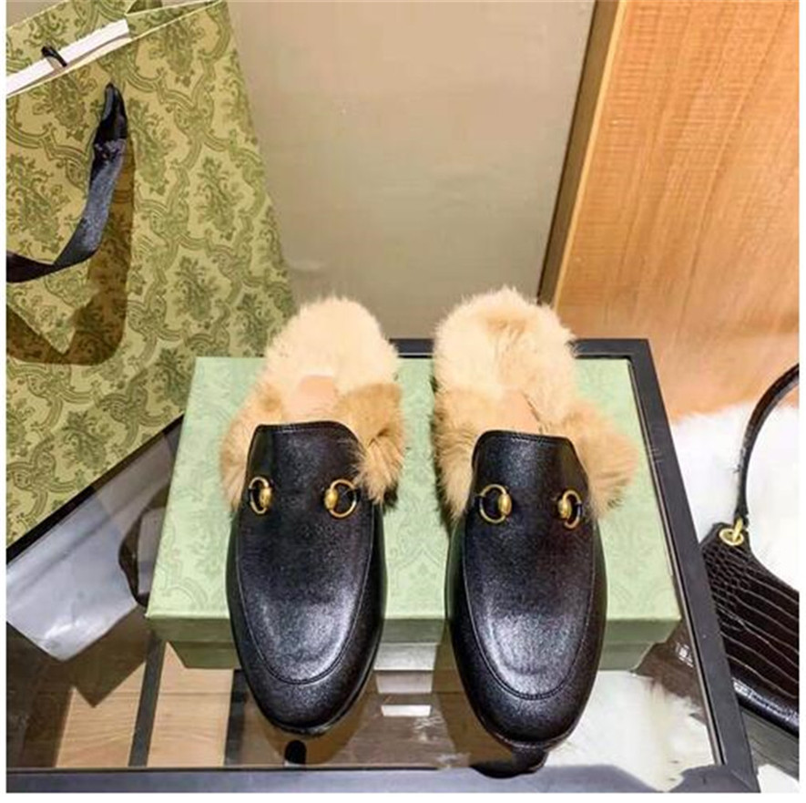 

2022 Designer Slippers Men Women Snow Boots Warm Casual Indoor Pajamas Party Wear Fur Scuffs Drag Large Size Brand Causal Women's Shoes size 35-45, Cotton slippers