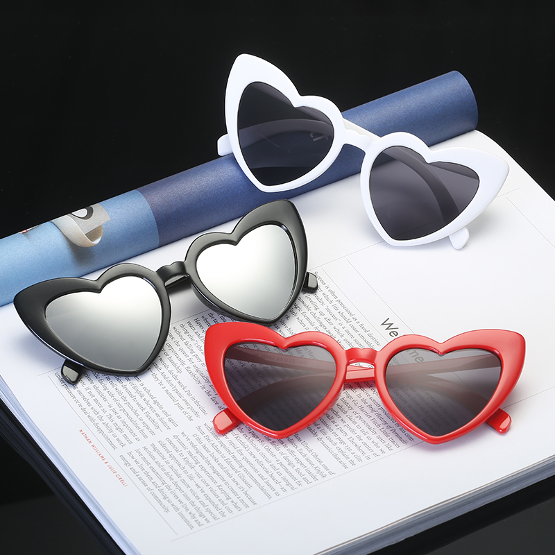 

Sunglasses Women brand designer Cat's Eye Sun Retro Love Heart Shaped Glasses Ladies Shopping Sunglass UV400