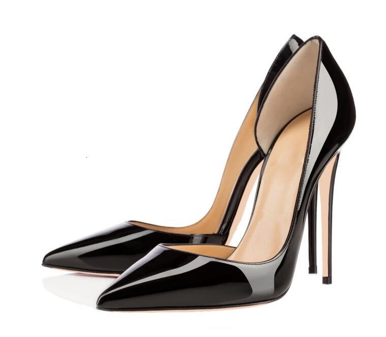 

2021 New Female High-heeled Shoes, Red Wedding Ten Inches High Heels Pointed to Party Shoes 34-43 Bag of Dust. V286, Blue shiny.