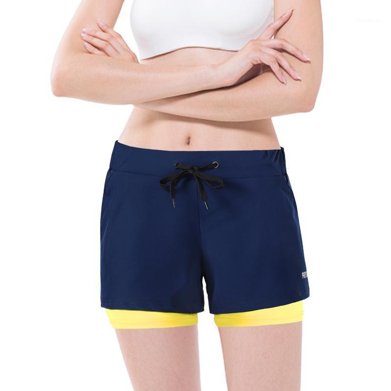 

Women 2-in-1 Running Shorts Quick Drying Breathable Active Training Jogging Cycling Workout Shorts with Liner Sportswear1, Black