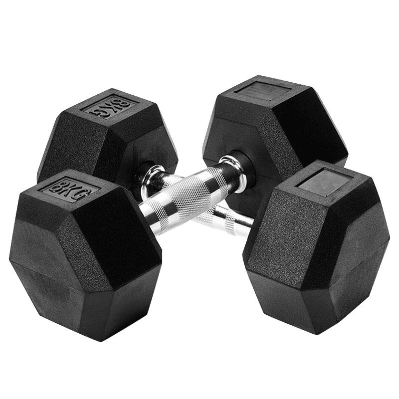 

Environmental Protection Electroplated Rubber Dumbbell Household Fitness Equipment Arm Muscle Hexagonal Dumbbell Male Female Pai, Red
