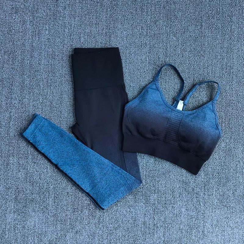 

2021 New Seamless Yoga Set 2 Pieces High Waist Leggings+Sport Bra Gym Workout Clothes Women Fitness Clothing Sportwear, Red set