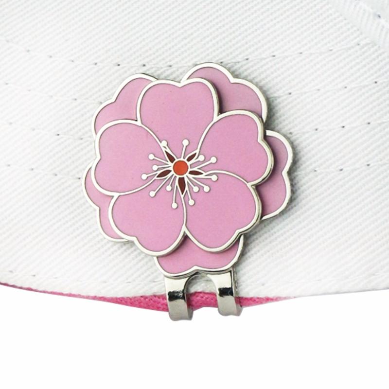 

PINMEI Flower Golf Ball Mark Hat Clips Set Cap Clips with Golf Markers Set Accessory Gifts for Business Friend Lady Golfers