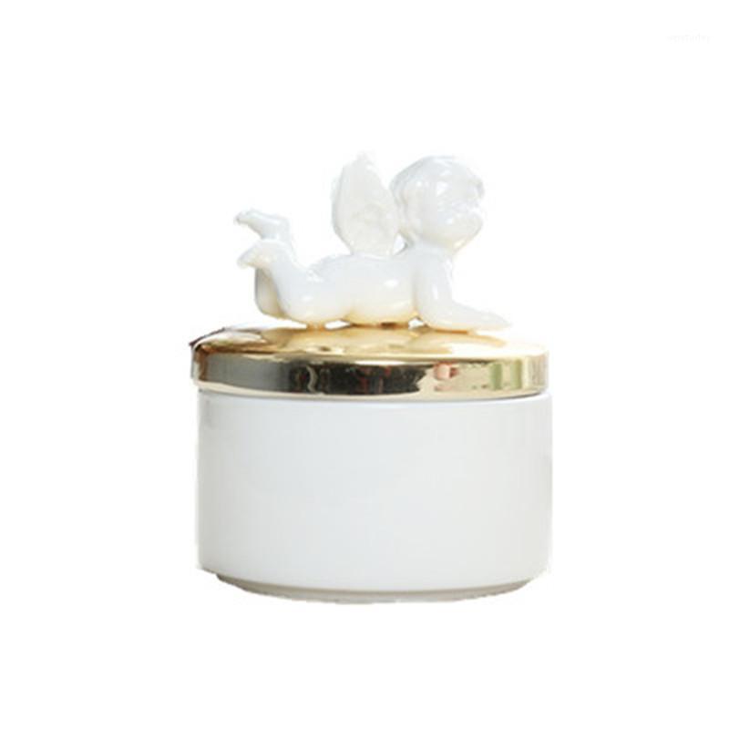 

New European style ceramic wedding candy box creative candy box baby full moon Birthday wedding gift1