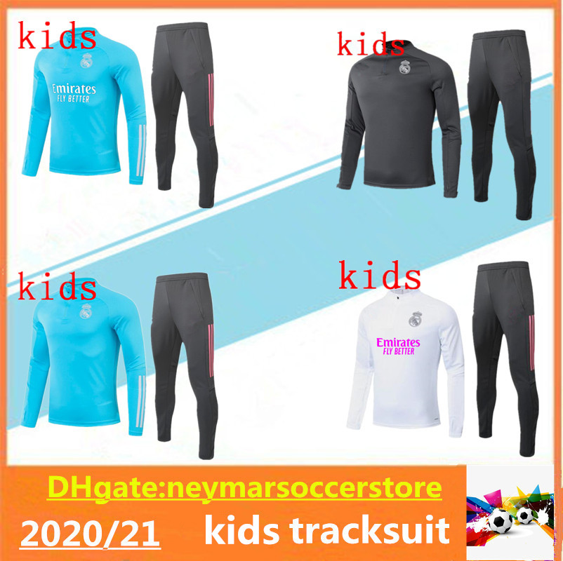 

kids 2020 2021 Real Madrid soccer jacket TRACKSUIT 20 21 boy HAZARD ASENSIO ISCO survêtement veste de football training suit chandal, Red