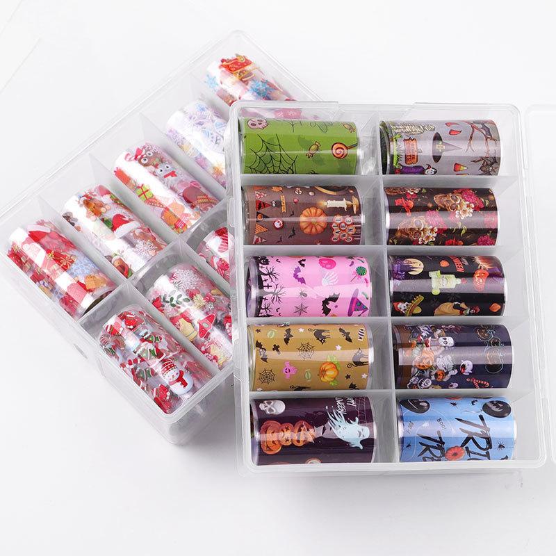 

2020 new arrival Nail Halloween Nail Art Star Sticker Set Sticker Transfer Paper Christmas