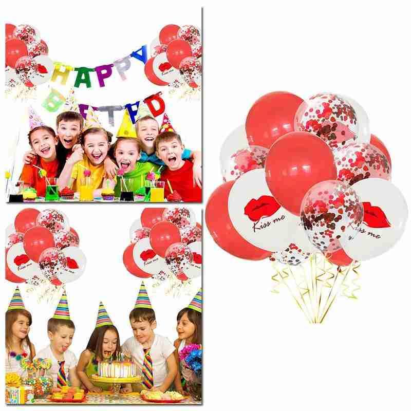 

15pcs/set Romantic Wedding I Love You Foil Balloons Heart Ballons Valentine Day Birthday Party Decorations Latex Globos Supplies