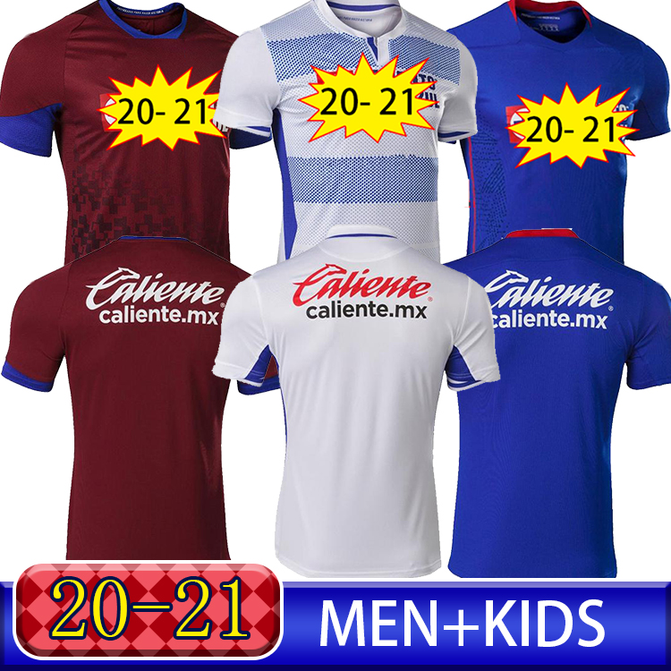 

20 21 Cruz Azul Home Soccer Jersey 2020 2021 away third red Football Shirt Liga MX third Men + Kids kit camiseta de fútbol, Third adult suit